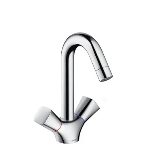 Hansgrohe-HG-Zweigriff-Waschtischarmatur-Logis-ohne-Ablaufgarnitur-chrom-71221000 gallery number 1